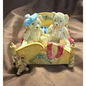 Cherished Teddies "Heart To Heart" 1996 Two Bears On A Bench # CRT240 With Box